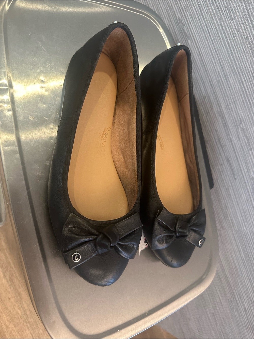 Circus by Sam Edelman Black Bow Ballet Flats